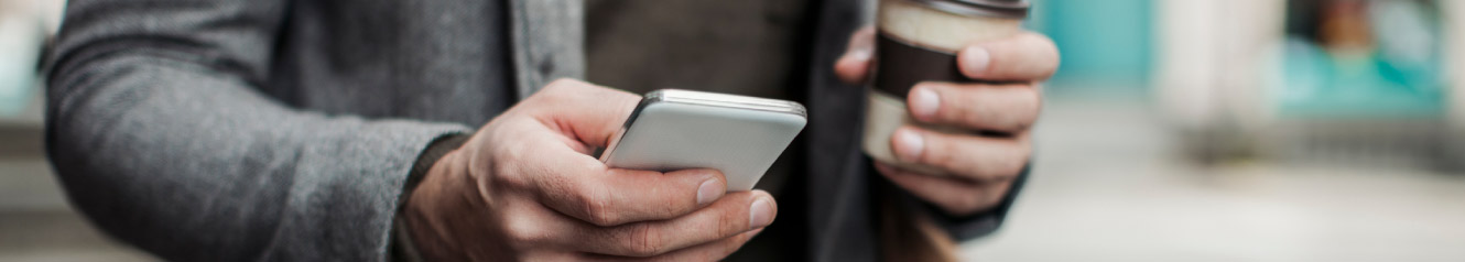 man holding smart phone